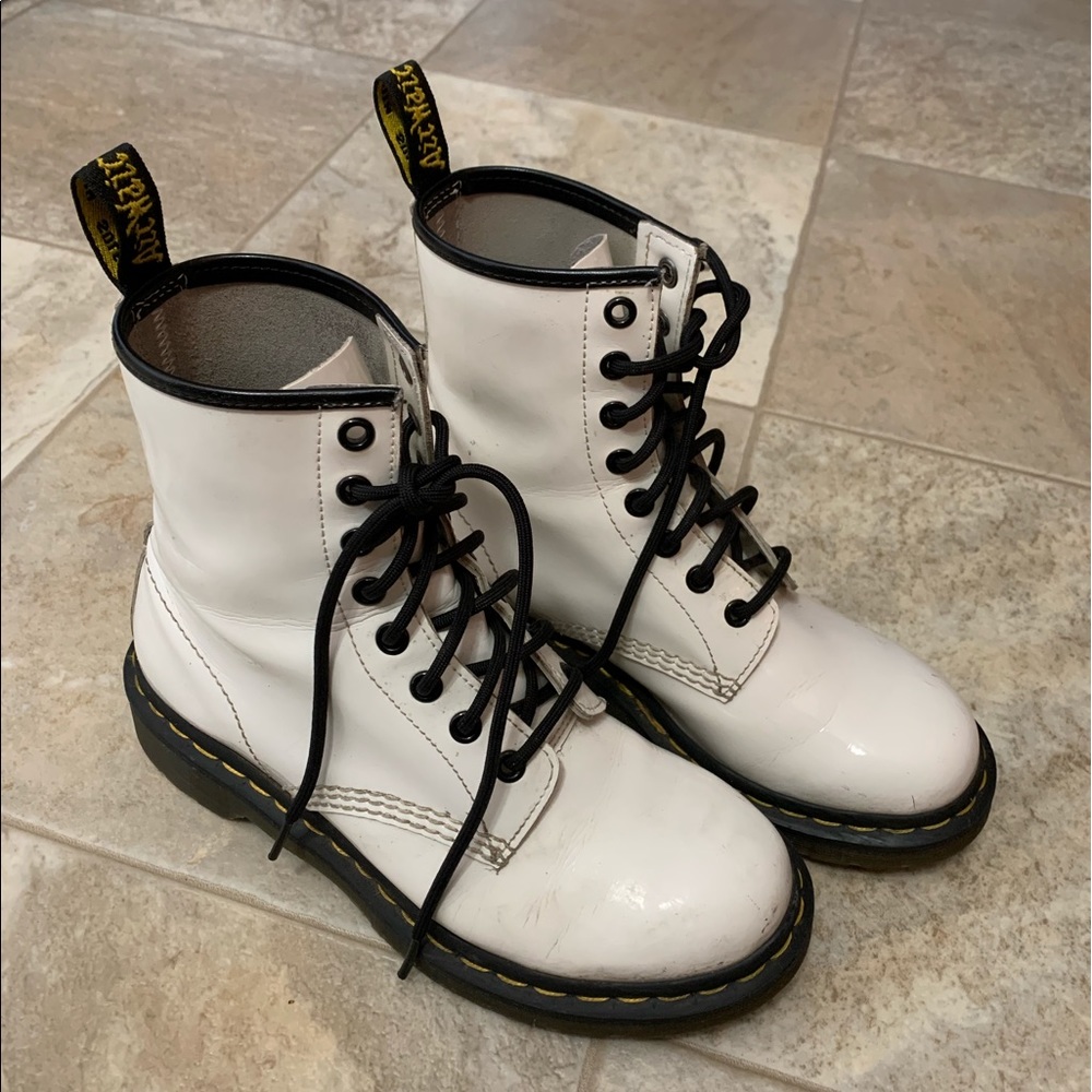 Dr Martens White Boots
